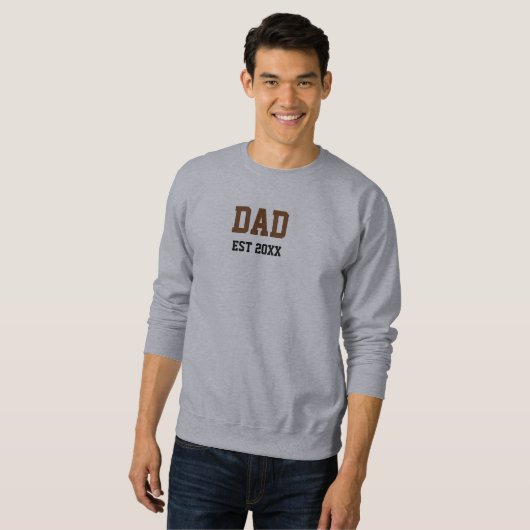 Opa mit Date Daddy Est Year Geschenk für neuen Pap Sweatshirt (Vorne ganz)