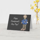 Opa mit Zeitungsdesign Karte (Gelbe Blume)