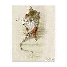 Opa Mouse Watercolor Rezeptionskarten