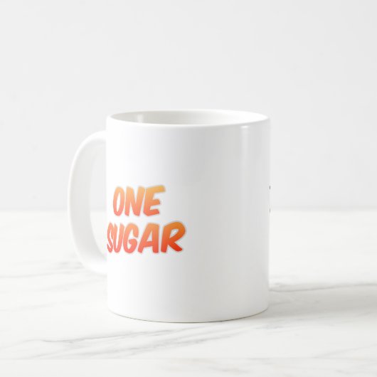Opa Name One Sugar Tee Kaffee Tasse (Vorderseite Links)