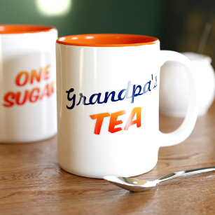 Opa Name One Sugar Tee Kaffee Tasse