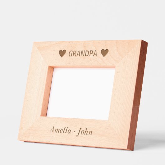 Opa Name Personalisierter Holzbildrahmen Geätzte Rahmen (Links)