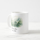 Opa Nebelwald Wasserfarben Kaffeetasse (Vorderseite Links)