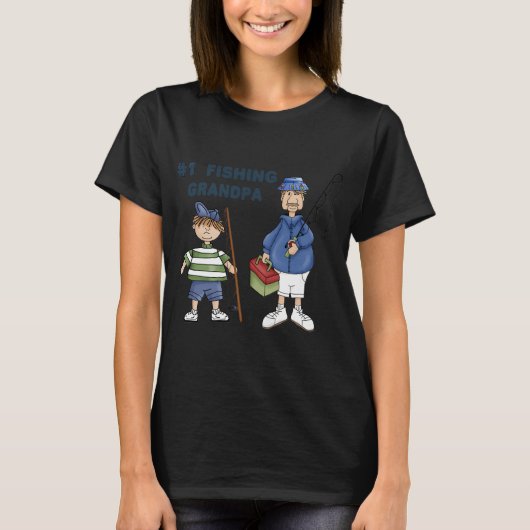 Opa Nummer #1 Angler T-Shirt (Vorderseite)