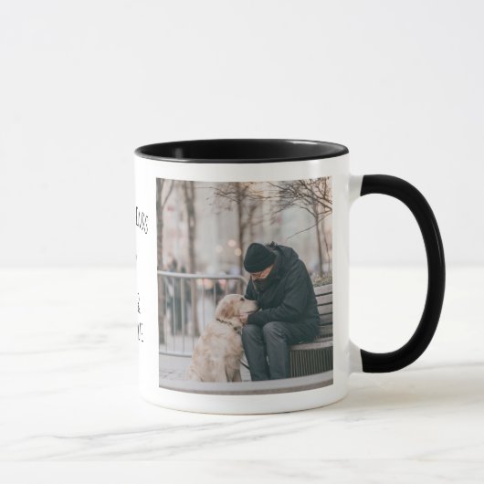Opa oder Papa und Hund beste Freunde 2 Foto Tasse (Rechts)