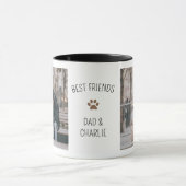 Opa oder Papa und Hund beste Freunde 2 Foto Tasse (Zentrum)