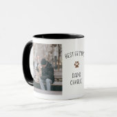 Opa oder Papa und Hund beste Freunde 2 Foto Tasse (Vorderseite Links)