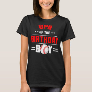 Opa of the Birthday Boy Baseball Theme Family T-Shirt