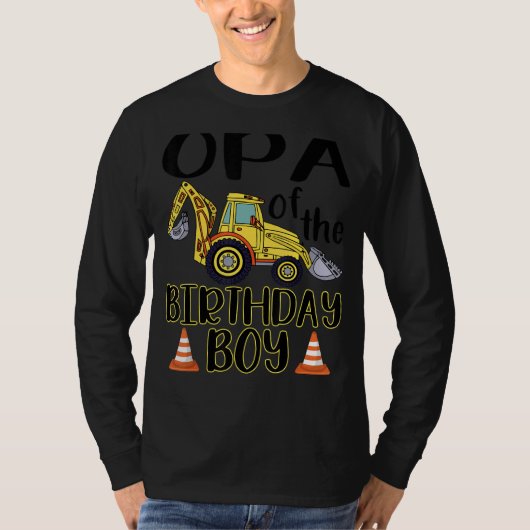 Opa of the Birthday for Boy Gravator Construction T-Shirt (Vorderseite)