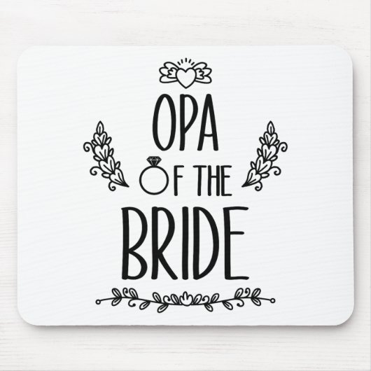 Opa of the Bride Wedding Party Family Mousepad (Vorne)