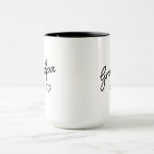 Opa offenbart Est. Jahr Minimalistisch Schwarz/Wei Tasse (Zentrum)