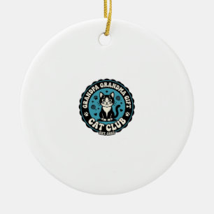 Opa Oma Katze Geschenk Haustierliebhaber Shirt Kun Keramik Ornament