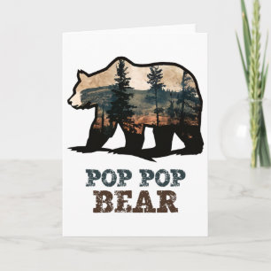 Opa-Opa Bär Vintage Retro Lustig Poppop Opa Karte