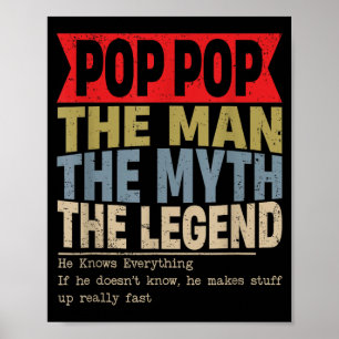 Opa Opa der Mann der Mythos die Legende Retro Vate Poster