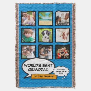 Opa Opa moderne Fotocollage Spaß Blau Decke
