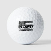 Opa Papa Grandad American Flag Golfball (Vorderseite)