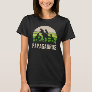 Opa Papasaurus Dinosaur 3 Kinder Tag der Toten T-Shirt
