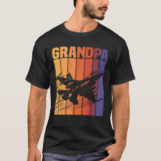 Opa passende Familie Retro-Militär-Kampfjet T-Shirt