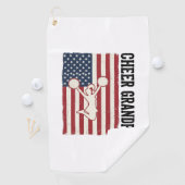 Opa patriotisches Vintage-Flag-Shirt-Design anfeue Golfhandtuch (Insitu)