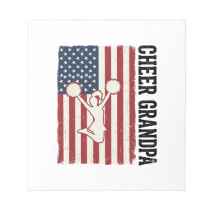 Opa patriotisches Vintage-Flag-Shirt-Design jubeln Notizblock