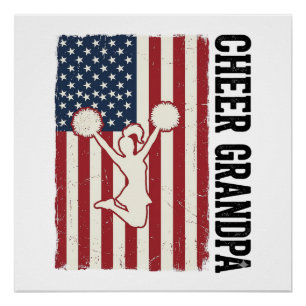 Opa patriotisches Vintage-Flag-Shirt-Design jubeln Poster
