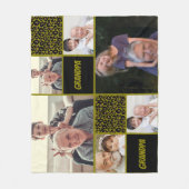  Opa-Personalisierte Fotocollage  Fleecedecke (Vorderseite)