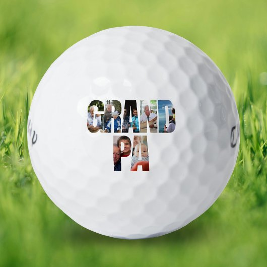Opa personalisierte Fotocollage Golfball