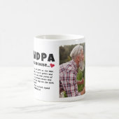 Opa Personalisiertes Foto Geschenk von Kindern Kaffeetasse (Mittel)
