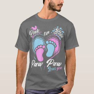Opa Pink oder Blau Paw Paw liebt dich Geschlecht E T-Shirt