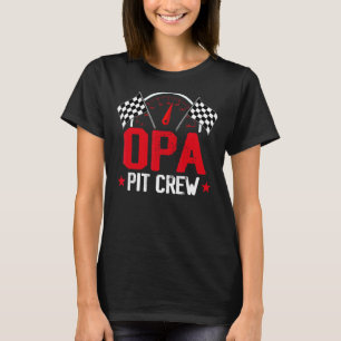 Opa Pit Crew Race Car Geburtstagsparty RacFamily T-Shirt