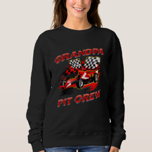 Opa Pit Crew Race Car Geburtstagsparty Racing Fa Sweatshirt