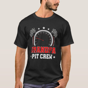 Opa Pit Crew Race Car Geburtstagsparty Racing Fa T-Shirt