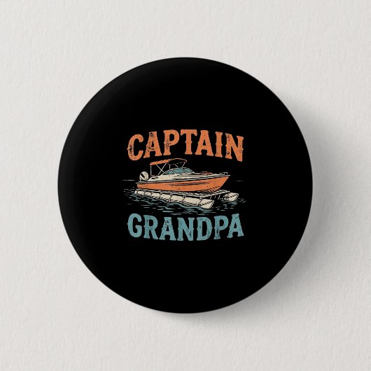 Opa Pontonboot Kapitän Vintage Nautical Boot Button (Vorderseite)
