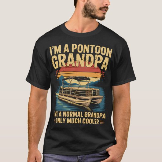 Opa Pontoonbootliebhaber T-Shirt (Vorderseite)