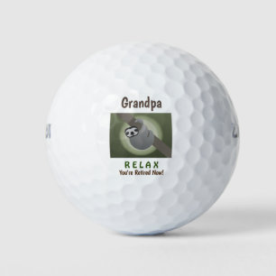Opa Relax Niedlich Happy Rente müde Golfball