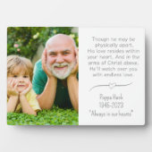 Opa Remembrane Custom Plaque mit Easel Fotoplatte (Vorderseite)