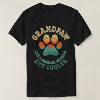 Opa Retro Pfotenabdruck-Geschenk T-Shirt