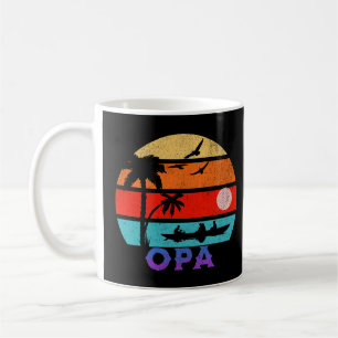 Opa Retro-Sonnenuntergang-Ozean-Großvater Kaffeetasse