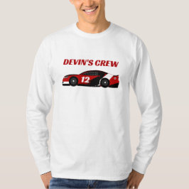 Opa rote Rennwagen-Crew Geburtstagsfeier T-Shirt
