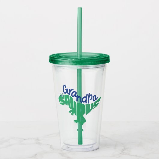 Opa Saurus Graph Acryltrinkbecher (Vorderseite)