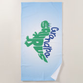 Opa Saurus Graph Strandtuch (Vorderseite)