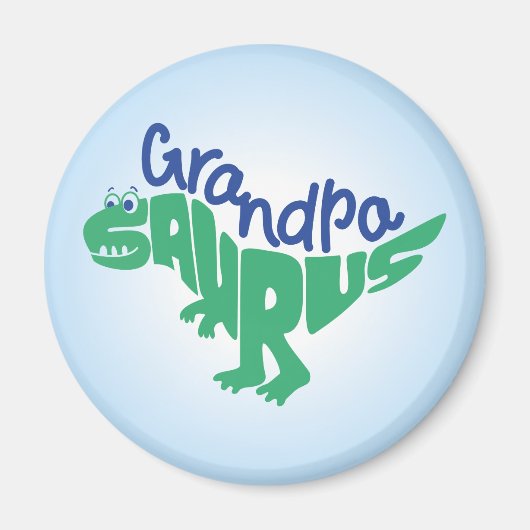 Opa Saurus Graphic Magnet (Vorne)