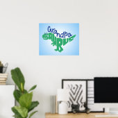 Opa Saurus Graphic Poster (Heimbüro)