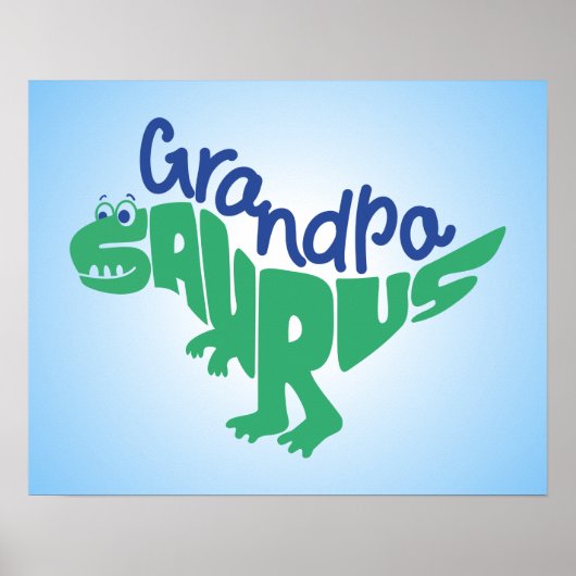 Opa Saurus Graphic Poster (Vorne)