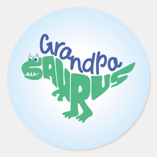 Opa Saurus Graphic Runder Aufkleber (Vorderseite)