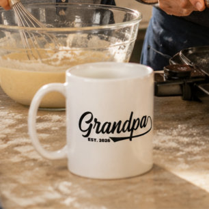 Opa seit Jahr Typography gegründet Kaffeetasse