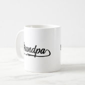 Opa seit Jahr Typography gegründet Kaffeetasse (Vorderseite Links)