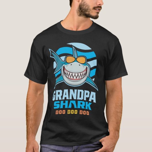 Opa Shark T-Shirt. Doo Doo Doo Geschenk T-Shirt (Vorderseite)