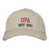 Opa side - Deutscher Opa Bestickte Baseballkappe (Vorderseite)
