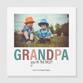 Opa Sie sind das beste Foto maßgeschneiderter Mode Magnetkarte (Vorderseite)